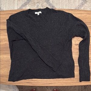 Madewell Charcoal Ribbed Knit Sweater